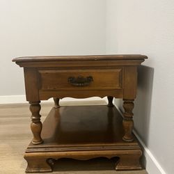 Wood Nightstand 