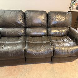 Living Spaces Power Reclining Sofa 
