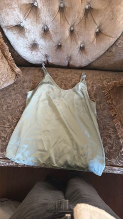Sage Green Satin Cami Top