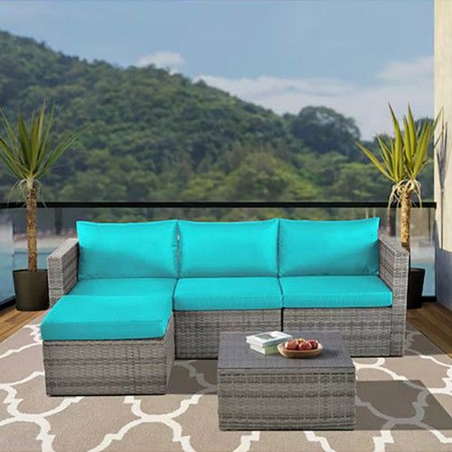 5pc Outdoor Sectional Patio Furniture Set