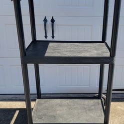 Luxor 3 Tier Shelf Rolling A/V Cart w/ 3 Outlets