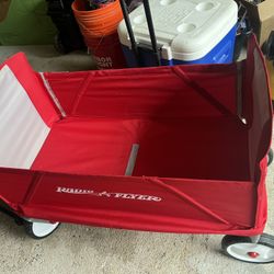 Radio Flyer All Terrain 3-in-1 off Road EZ Fold Wagon for Kids and Cargo, Red