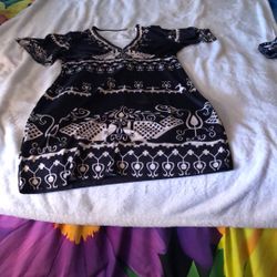 Vestido Negro Con Base Talla M