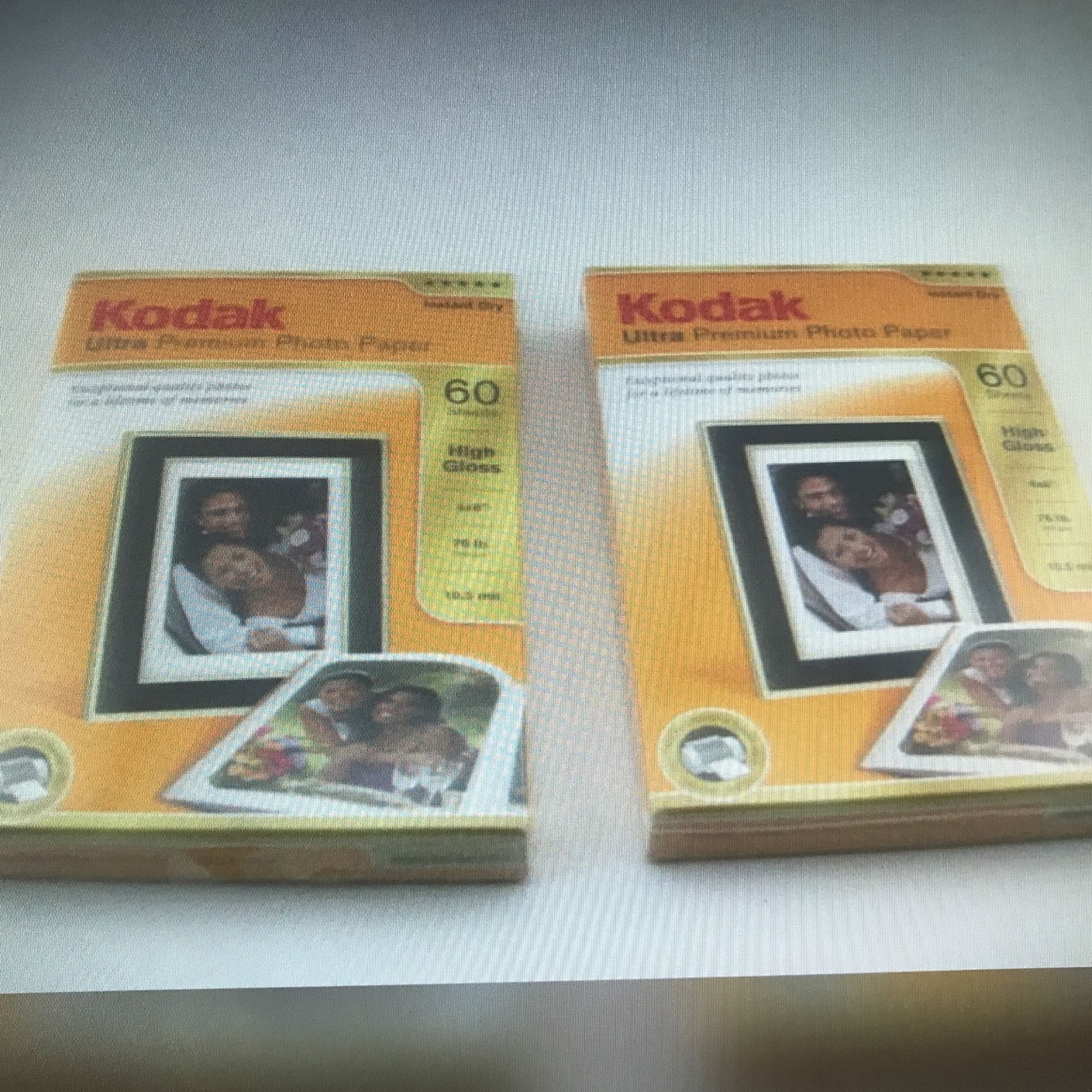 Kodak Set of Two 60 Sheets 4x6 Ultra Premium Photo Paper High Gloss Instant Dry