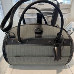 Samsonite Vintage Black Label Herringbone Carry On Duffel Bag 