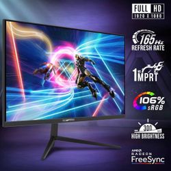 e 25" Gaming Monitor 1920 x 1080p up to 165Hz 1ms AMD FreeSync Premium HDMI x3 DisplayPort Build-in Speakers, 106% sRGB Machine Black (E255B-FWD168)