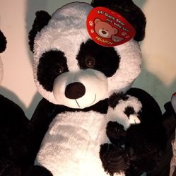 44" Giant Panda Bear W/ Baby Bear