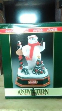 Vintage 1994 Xmas animated coca cola decoration