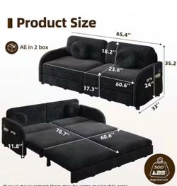 Black Queen Bed Sleeper Sofa