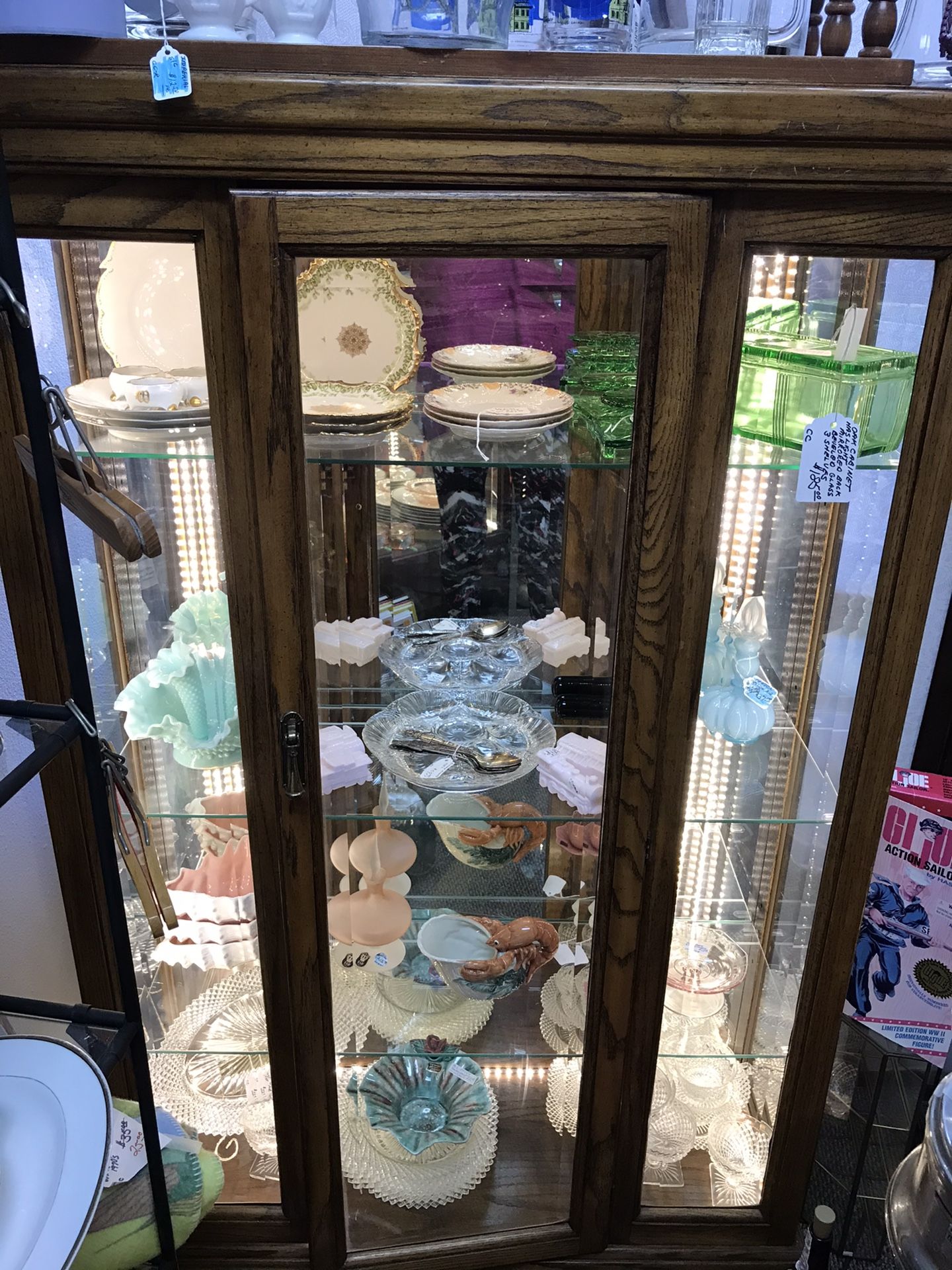 Oak china cabinet