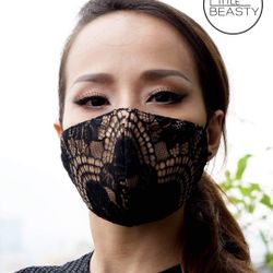 Black Lace  Face Mask