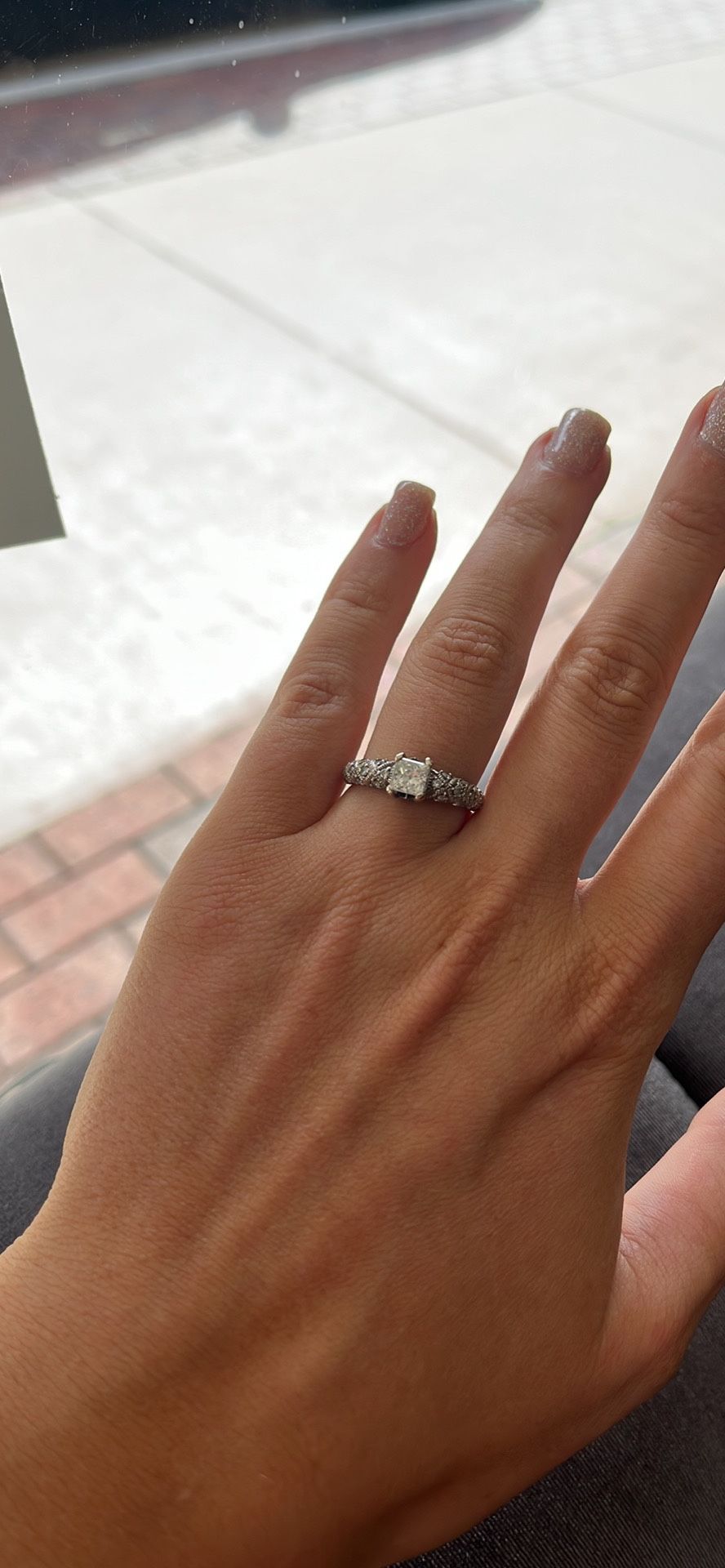 White Gold Diamond Engagement Ring