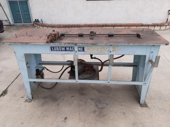 LUBOW  PNEUMATIC  AIR  TABLE  BENDER  MACHINE   1/2"  INCH  CAPACITY  DOBLE  STOP