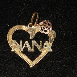 14k Gold Nana Pendant 