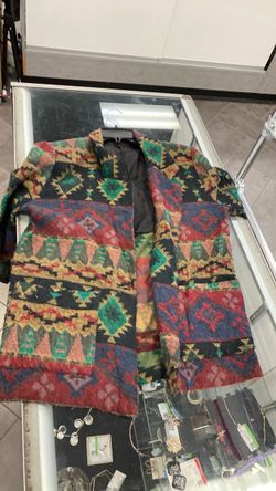 Aztec Print Wool Blend Jacket
