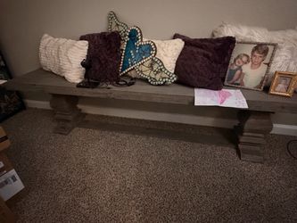 Wood bench