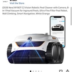 (2026 New) WYBOT C2 Vision Robotic Pool Cleaner with Camera, 8-in-1 Pool Vacuum for Inground Pools, Ultra-Fine Filter Pool Robot, Wall Climbing, Smart