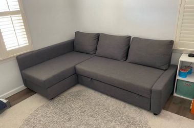 Free delivery - IKEA FRIHETEN Sleeper sectional w/storage Gray