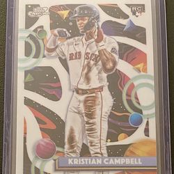 2025 Topps Cosmic Chrome Kristian Campbell Rookie White Hole Refractor