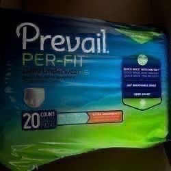Prevail per-fit incontinence pull up for unisex, each pack $5