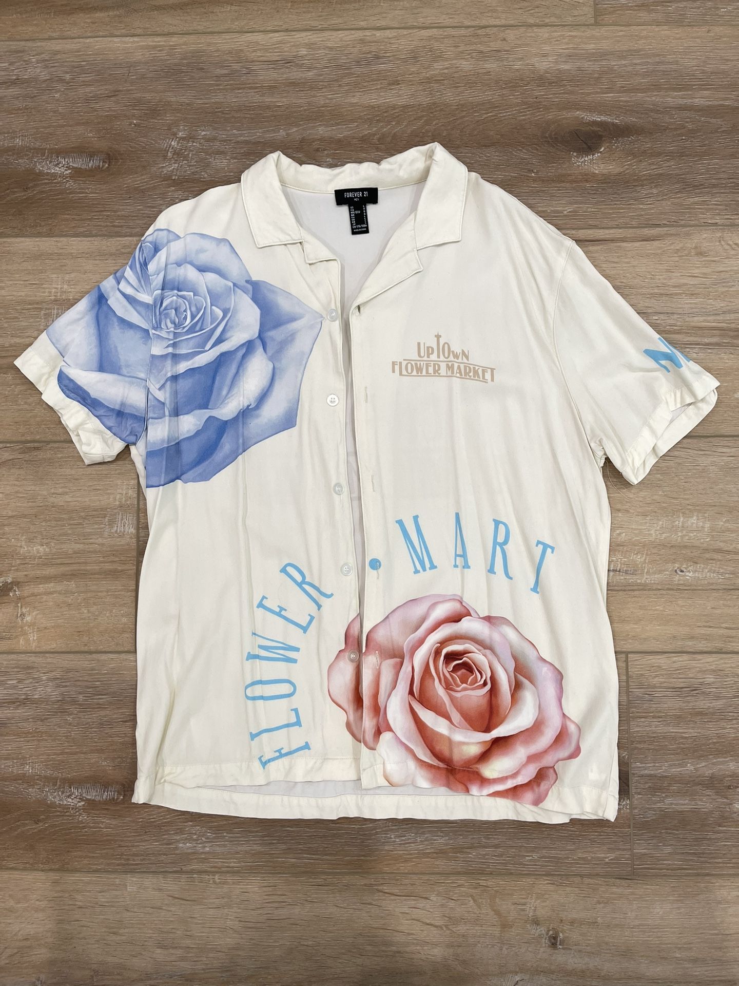 Forever 21 Uptown Flower Market Button Up Shirt