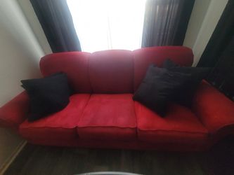 Large Red Sofa