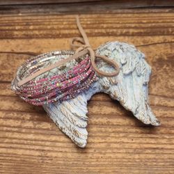 Pink Rhinestone STACKABLE Bracelet Set