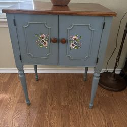 Hand-Painted Floral Console Table