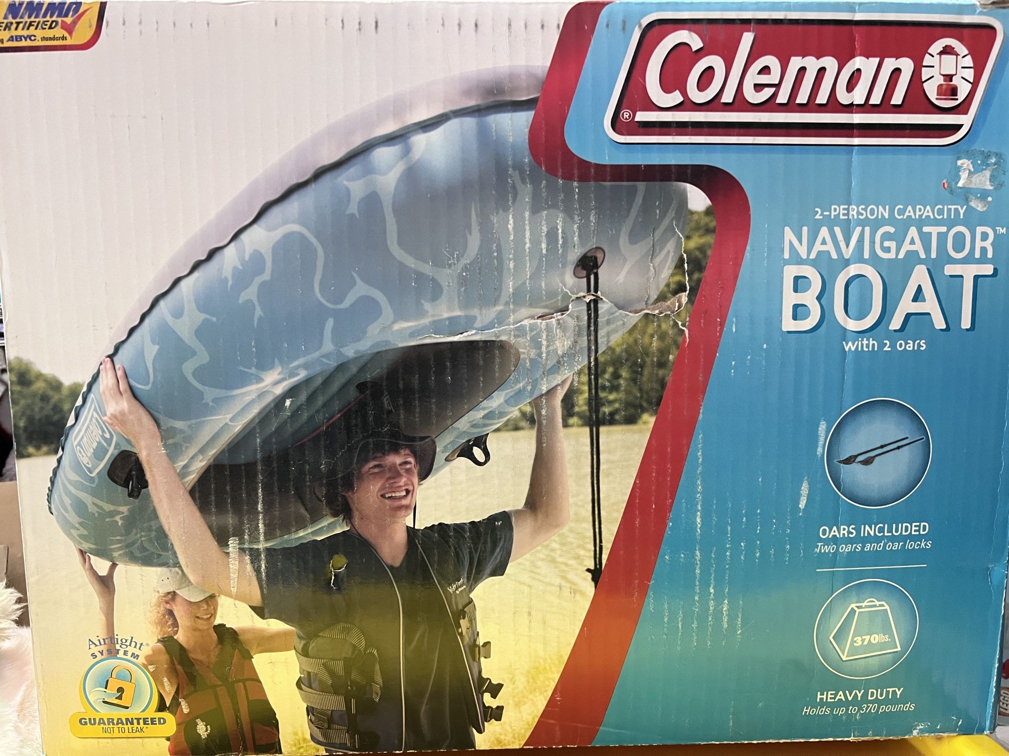 New Coleman 2-Man Navigator Boat with Oars