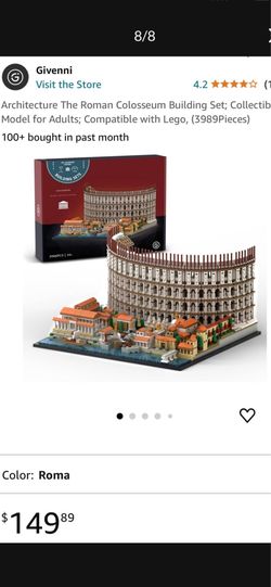Architecture The Roman Colosseum Building Set; Collectible Model for Adults; Compatible with Lego, (3989Pieces)