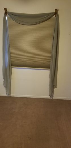 Sheer swag drapes plus hangers - pair