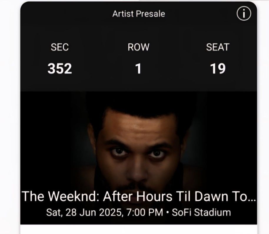 THE WEEEKEND TICKETS