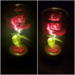 Light up rose center piece