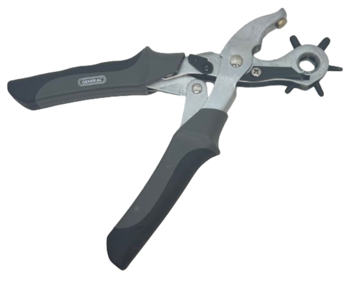 General Tools 72 Leather Hole Punch Tool - 6 Multi-Hole Sizes