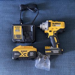 DEWALT XR IMPACT WRENCH Drill 1/2 Kit  ( 1 Battery 10.0 AH +charger  +carrying Bag  )