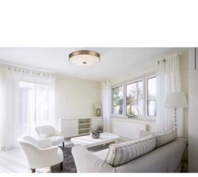 11.75 in. 1-Light Aged Brass LED Flush Mount.  The Good Lumens by Madison Avenue Collection LED flush mount comes in an aged brass finish with diamond