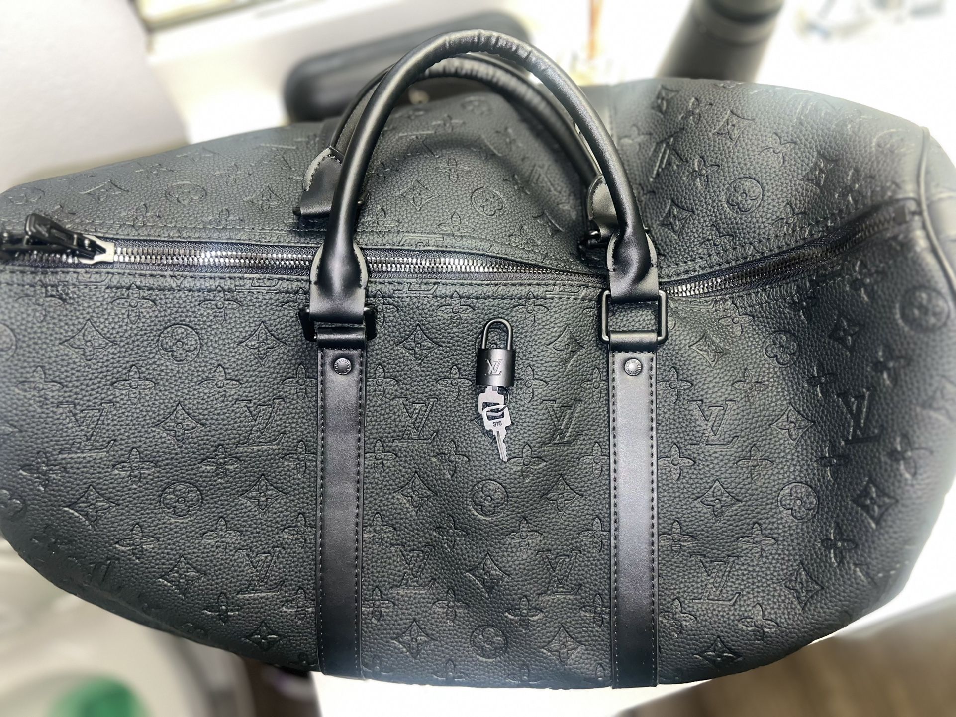 LV Black Duffel Bag!