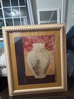 Framed Vase Art Print with Gold Mat