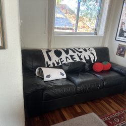 Black Leather Couch