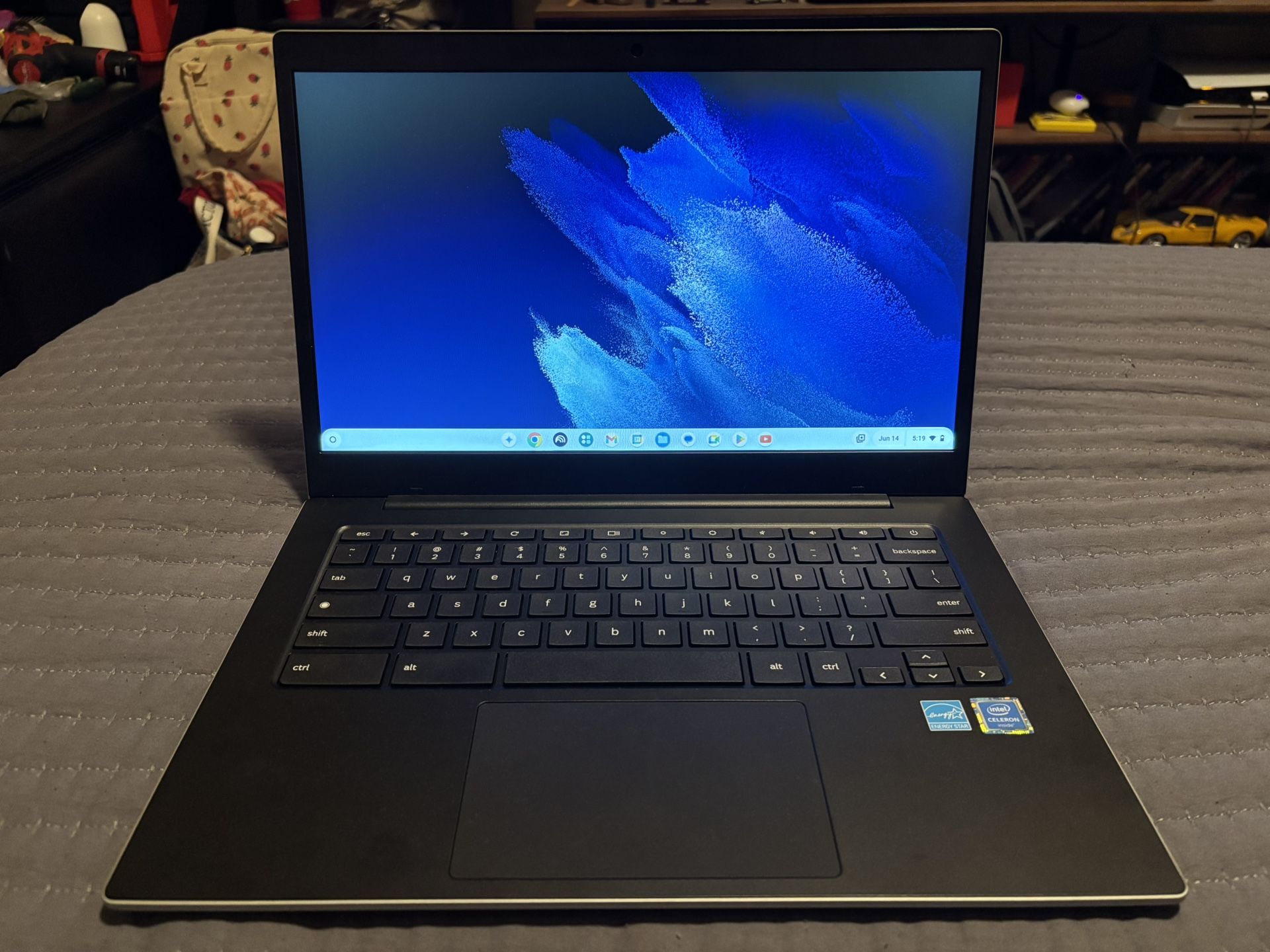 Silver Samsung Galaxy Chromebook Go