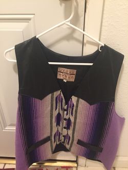 Leather Mexican Vest men’s or women’s large $30