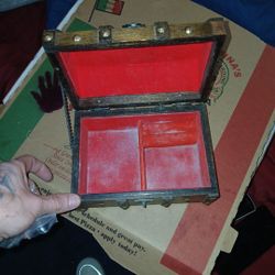 Antique Wooden Treasure Chest 10 In By6 Inch 