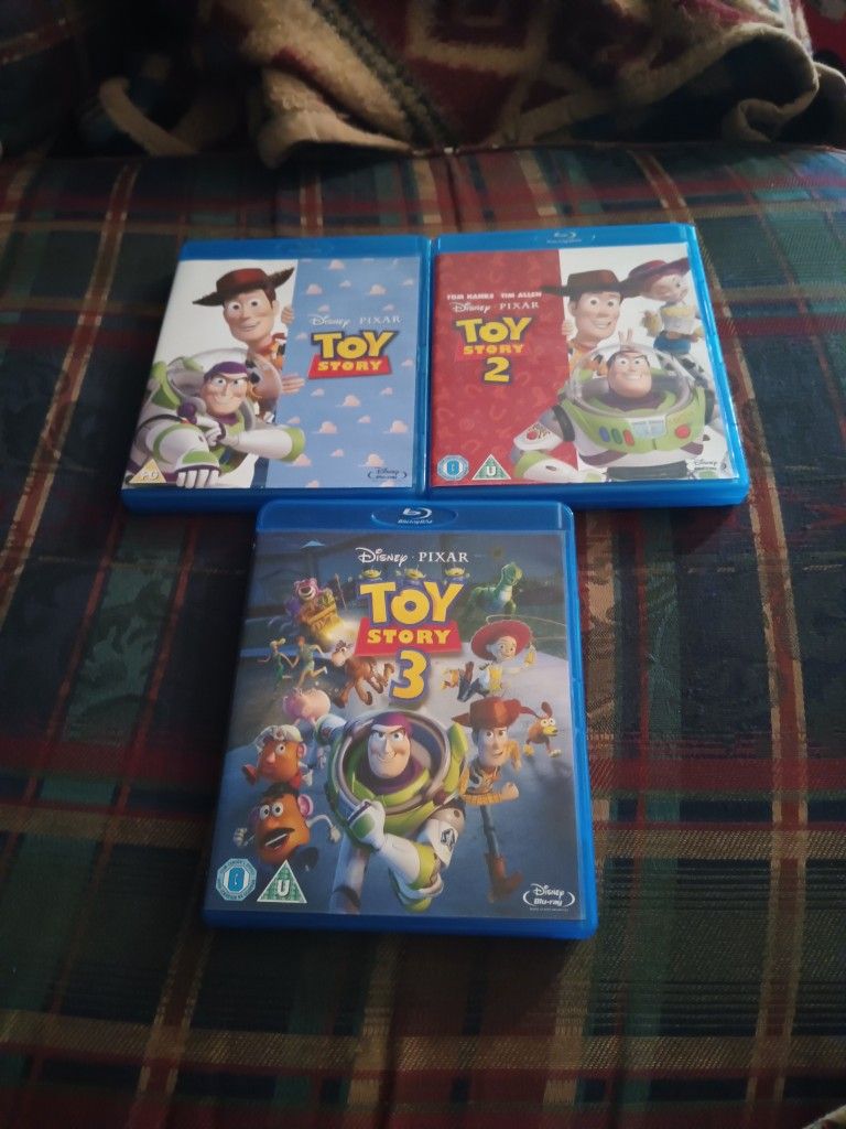 Disney Pixar Toy Story 1-3 Blu Rays