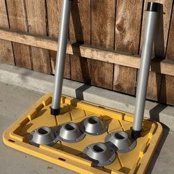 Adjustable Table Legs with Mounting Bases – Heavy Duty (Set of 2)