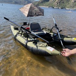 Colorado Inflatable Pontoon Boat With Oars