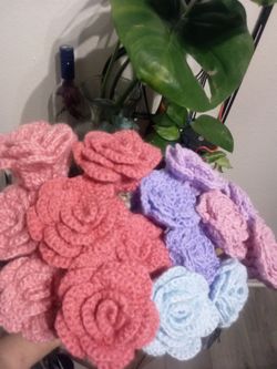 crochet 🧶 roses