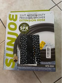 Sun Joe SPX-25H Extension Hose, 25 Ft Medium-Duty, M22-15MM Connectors, Compatible with Sun Joe SPX Series (Except SPX1500 & SPX1501), Manufacturer Or