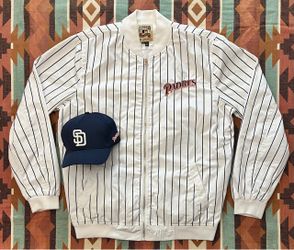 MLB San Diego Padres JH Design Cooperstown Collection Pinstripe Jacket Men’s XL