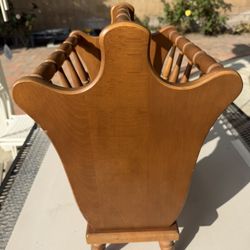 Vintage Mid-Century Modern Wood Magazine Rack – Authentic El Segundo Furniture