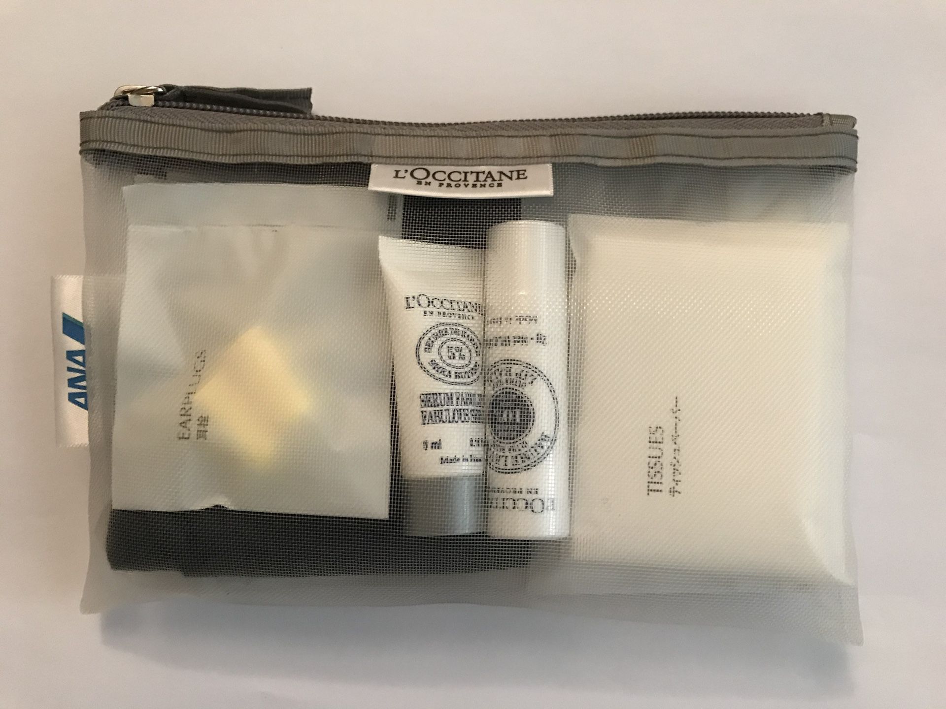 L'OCCITANE Travel Amenity Kit from ANA Business Class - White